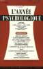 L'ANNEE PSYCHOLOGIQUE, 63e ANNEE, FASC. N° 2, 1963. COLLECTIF