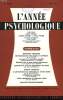 L'ANNEE PSYCHOLOGIQUE, 64e ANNEE, FASC. N° 2, 1964. COLLECTIF