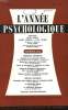 L'ANNEE PSYCHOLOGIQUE, 65e ANNEE, FASC. N° 2, 1965. COLLECTIF