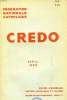 CREDO, AVRIL 1933. COLLECTIF
