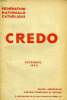 CREDO, DEC. 1933. COLLECTIF