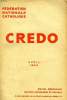 CREDO, AVRIL 1934. COLLECTIF