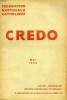 CREDO, MAI 1934. COLLECTIF