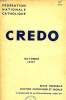 CREDO, OCT. 1937. COLLECTIF