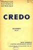 CREDO, DEC. 1937. COLLECTIF