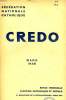 CREDO, MARS 1938. COLLECTIF