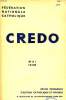 CREDO, MAI 1938. COLLECTIF