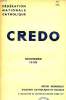 CREDO, DEC. 1938. COLLECTIF