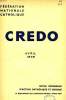 CREDO, AVRIL 1939. COLLECTIF
