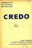 CREDO, MAI 1939. COLLECTIF