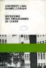 UNIVERSITE DE LAVAL, QUEBEC, REPERTOIRE DES PROGRAMMES DE COURS, N° 1, 1972. COLLECTIF