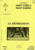 CAHIERS SAINT COME & SAINT DAMIEN, N&deg; 24, 4e TRIM. 1997, LA DEPRESSION. COLLECTIF