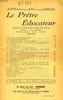 LE PRETRE EDUCATEUR, 38e ANNEE (NOUVELLE SERIE), N&deg; 1, JAN. 1938. COLLECTIF
