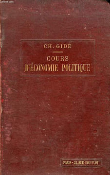 COURS D'ECONOMIE POLITIQUE. GIDE CHARLES