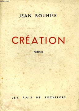CREATION, POËMES. BOUHIER JEAN