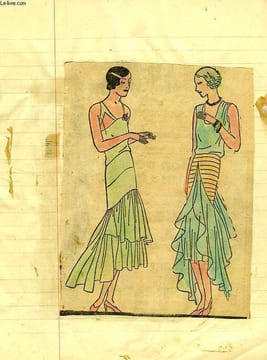 CAHIER D'ECOLIERE ('ALBUM DE PEINTURE'), LA MODE 1920-1930. COLLECTIF