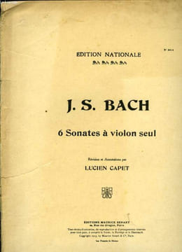6 SONATES A VIOLON SEUL. BACH J.S.