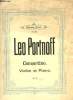 CONCERTINO. VIOLON ET PIANO AVEC ACCOMPAGNEMENT DE PIANO. OP.44,. LEO PORTNOFF.