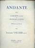 ANDANTE POUR CLARINETTE ET ORCHESTRE A CORDES ( REDUCTION POUR PIANO ).. JACQUES VALLIER. OP.27.