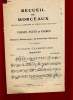 RECEUIL DE MORCEAUX IMPOSES AUX EXAMENS DES DEDERATIONS MUSICALES. VIOLON, FLUTE ET ANCHES. DIVISION ELEMENTAIRE & DEUXIEME DIVISION.. DUSSEK.