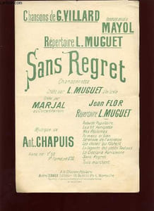 SANS REGRET. CHANSONNETTE.