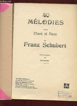 40 MELODIES POUR CHANT ET PIANO.. FRANZ SCHUBERT.
