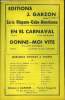 En el Carnaval/ Donne-moi vite. Castellanos Alcides, Cavallero Mario, Fran&ccedil;a Jos&eacute;