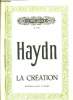 La création oratorio en trois parties, partition chant et piano. Haydn