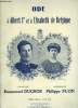 Ode à Albert I er et à Elisabeth de Belgique. Flon Philippe