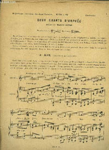 Deux chants d'Orphée, pour piano et chant