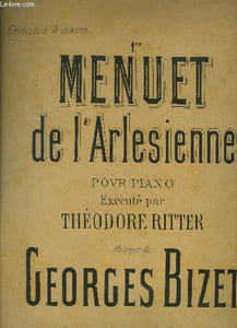 1er menuet de l'arlésienne pour piano à 4 mains