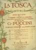 La tosca, opéra en 3 actes, pour soprano. Puccini G.