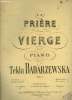 Laprière d'une vierge pour piano. Badarzewska Tekla