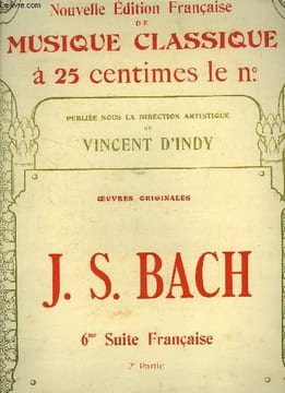 6me suite française, 2me parie. Bach J.S.
