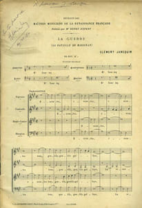 Extraits des maîtres musiciens de la renaissance française