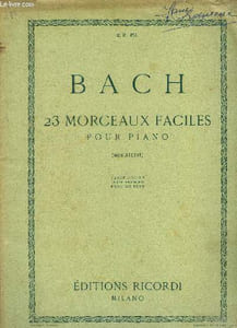 23 morceaux faciles pour piano, texte italien, français, anglais
