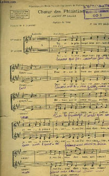 Choeur des Philistines. Saint Saens C.