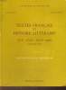 TEXTE FRANCAIS ET HISTOIRE LITTERAIRE. XVIe, XVIIe, XVIIIe SIECLES. CLASSES DES LYCEES. DOCUMENTS POUR LE PROFESSEUR.. F. EGEA, D. RINCE