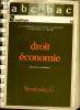 DROIT, ECONOMIE. EPREUVE COMMUNE. TERMINALES G.. J.L. CHARRON, H. ECOFFET, Y. JEANEAU, B. MARTORY..