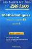 LES SUJETS NATHAN. BAC 2000. MATHEMATIQUES. OBLIGATOIRE ET SPECIALITE ES, SPECIALITE L. M.D. DANION, M. GOURION