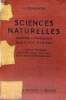 SCIENCES NATURELLES - ANATOMIE ET PHYSIOLOGIE HUMAINES - HYGIENE - CLASSE DE TROISIEME - TROISIEME ANNEE DES E.P.S.ET DES COURS COMPLEMENTAIRES - ...