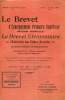 LE BREVET D'ENSEIGNEMENT PRIMAIRE SUPERIEUR (SECTION GENERALE) - LE BREVET ELEMENTAIRE L'ADMISSION AUX ECOLES NORMALES - BULLETIN SPECIAL DE ...