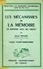 LES MECANISMES DE LA MEMOIRE EN RAPPORT AVEC SES OBJETS - BIBLIOTHEQUE DE PHILOSOPHIE CONTEMPORAINE.. H. WALLON ET E. EVART - CHMIELNISKI