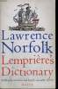 LEMPRIERE'S DICTIONARY. LAWRENCE NORFOLK