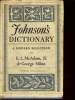 JOHNSON'S DICTIONARY. E. L. MCADAM, JR. & GEORGE MILNE