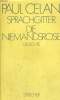 SPRACHGITTER DIE NIEMANDSROSE. GEDICHTE.. PAUL CELAN