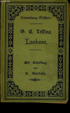 LAOKOON ODER ÜBER DIE GRENZEN DER MALEREI UND POESIE.. BOTTHOLD EPHRAIM LESSING