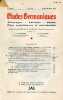 ETUDES GERMANIQUES, 5e ANNEE, N° 18-19, AVRIL-SEPT. 1950, ALLEMAGNE, AUTRICHE, SUISSE, PAYS SCANDINAVES ET NEERLANDAIS (Sommaire: « Right » and « Left ...