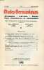 ETUDES GERMANIQUES, 6e ANNEE, N° 22, AVRIL-JUIN 1951, ALLEMAGNE, AUTRICHE, SUISSE, PAYS SCANDINAVES ET NEERLANDAIS (Sommaire: Gerstenberg, critique ...