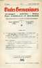 "ETUDES GERMANIQUES, 8e ANNEE, N° 32, OCT.-DEC. 1953, ALLEMAGNE, AUTRICHE, SUISSE, PAYS SCANDINAVES ET NEERLANDAIS (Sommaire: "" Les années de voyage ...